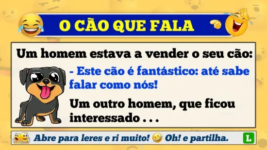 ANEDOTA: O CÃO QUE FALA